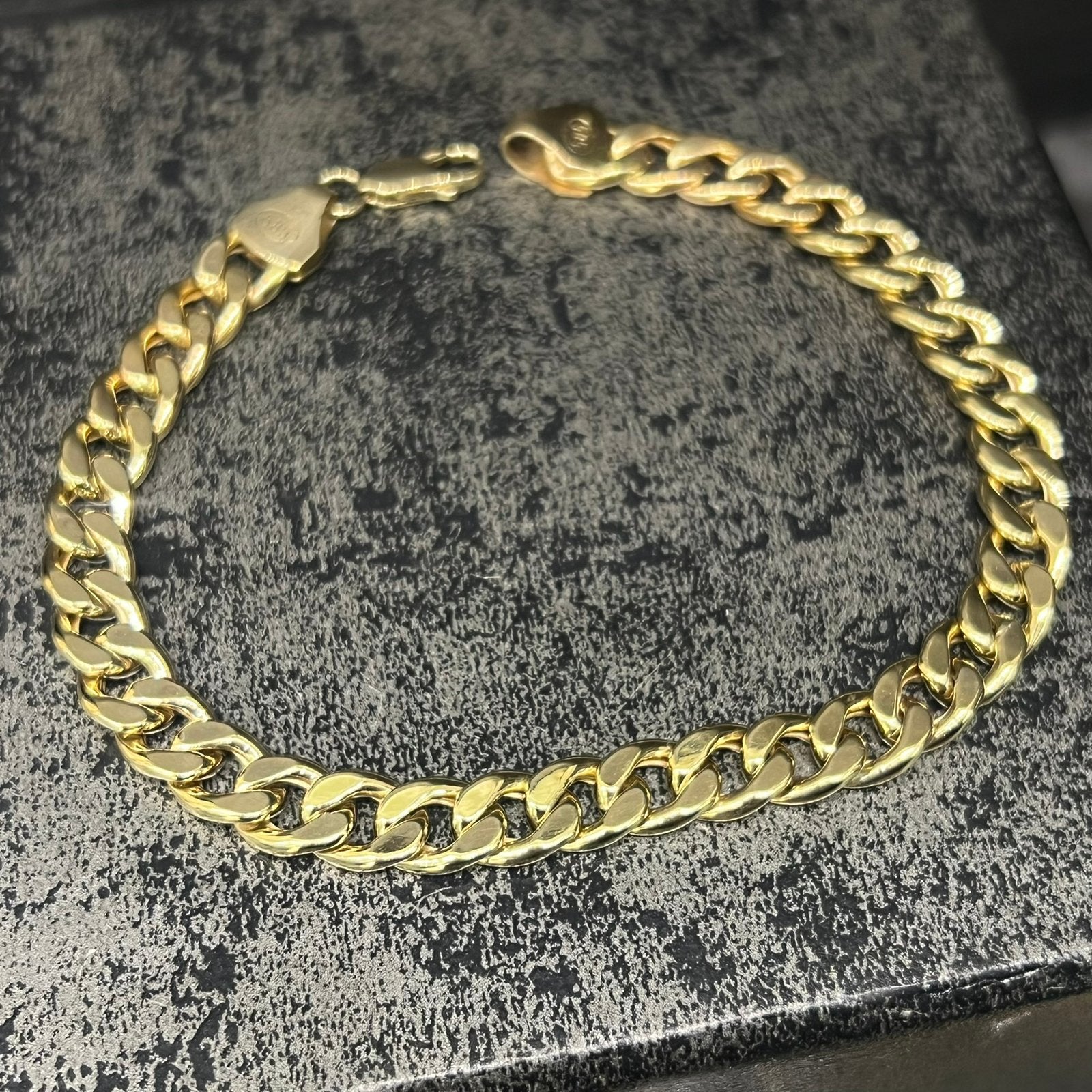 14 karaat gouden armband Cuban schakel, Ophalen of Verzenden, Nieuw, Goud