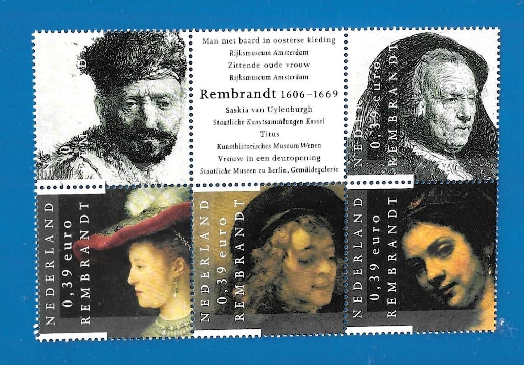 NVPH 2429-2433 Rembrandt 2006 - Collectief verzamelen, Verzenden, Na 1940, Postfris