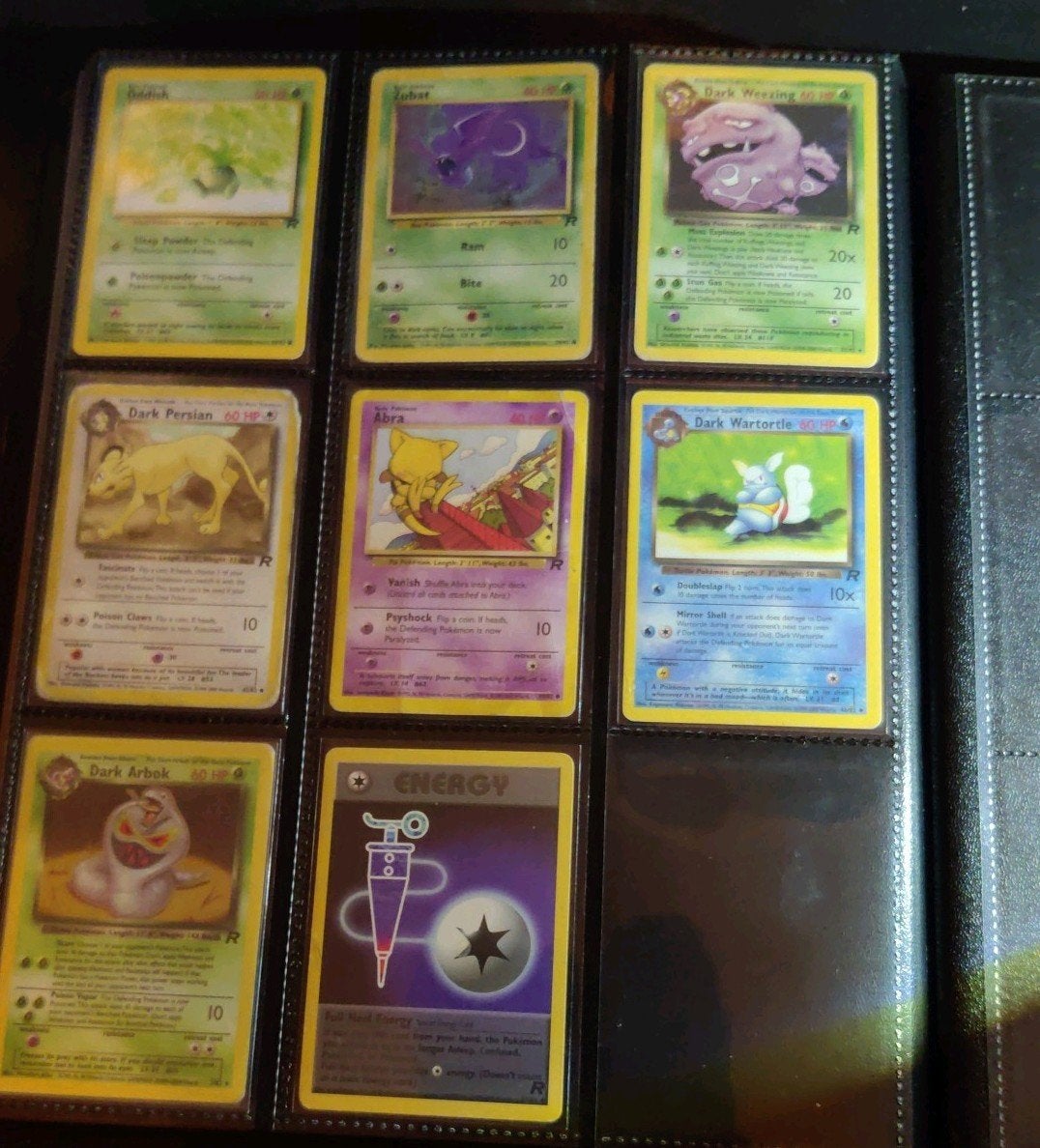 Pokemon Pagina Rocket set, Ophalen, Gebruikt, Meerdere kaarten, Foil