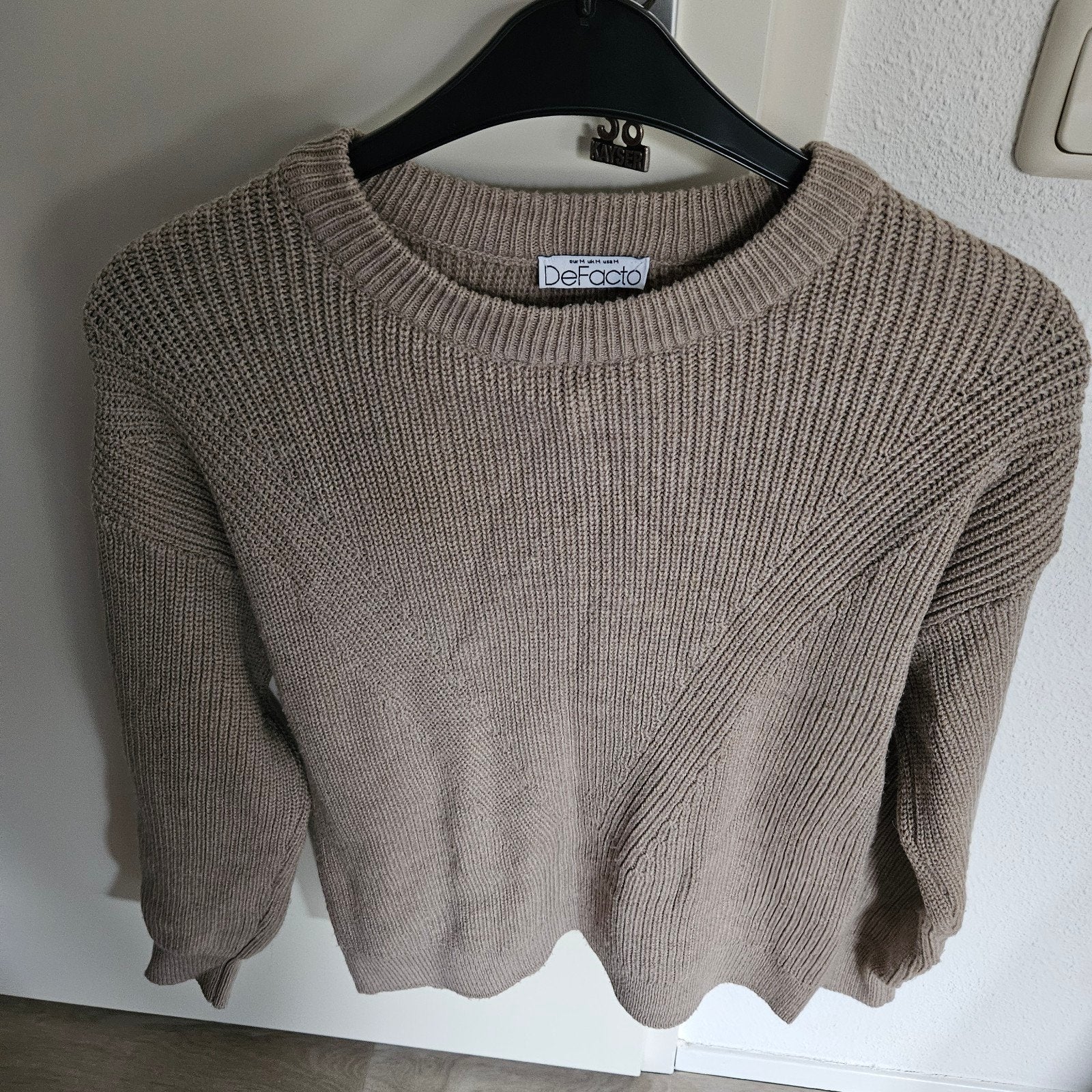 Defacto gebreide trui - Maat M, Maat 38/40 (M), Beige, Ophalen of Verzenden, Defacto