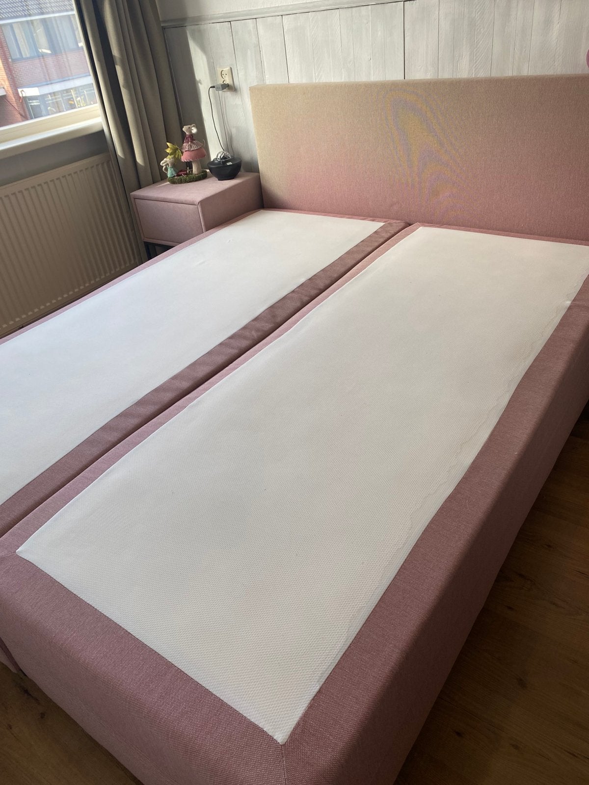 Boxpring 160x200, Ophalen, Zo goed als nieuw, Tweepersoons, 160 cm