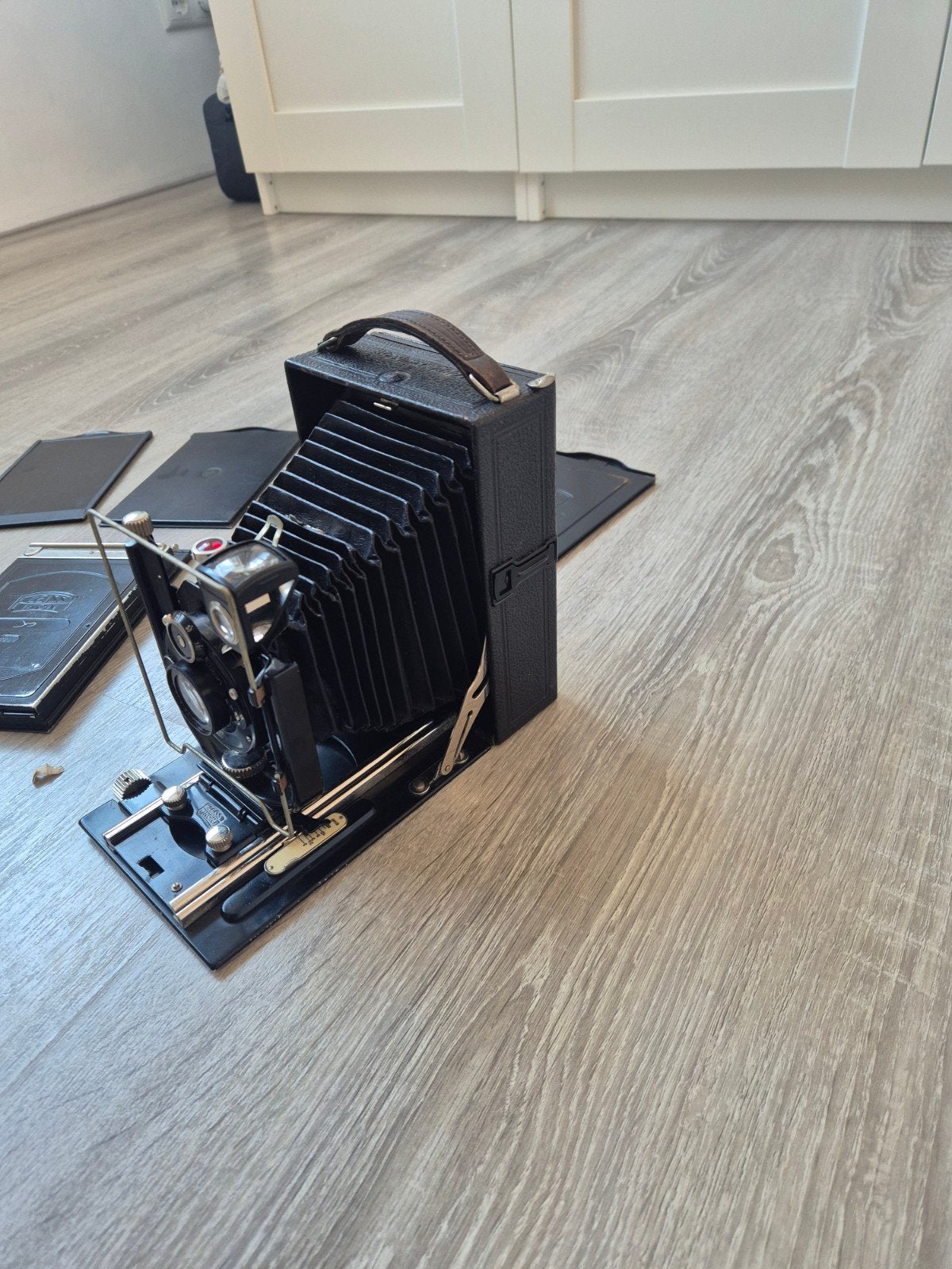 Antieke Zeiss Ikon Platen Camera Compleet met Accessoires, Ophalen of Verzenden, Gebruikt, Spiegelreflex, Overige Merken