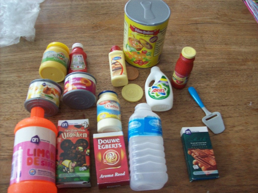supermarkt spulletjes AH voor keukentje, Ophalen, Zo goed als nieuw, Overige materialen