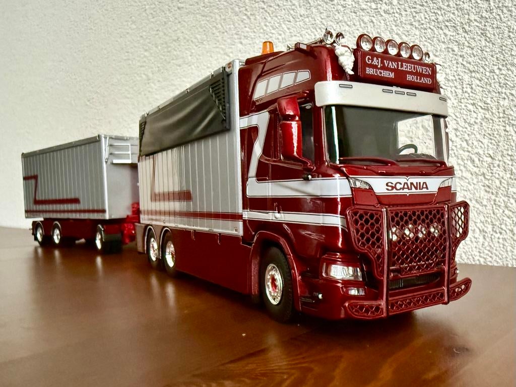 TEKNO: G.J. VAN LEEUWEN Scania R Next Gen mest combinatie, Hobby en Vrije tijd, Modelauto's | 1:50, Ophalen of Verzenden, Nieuw