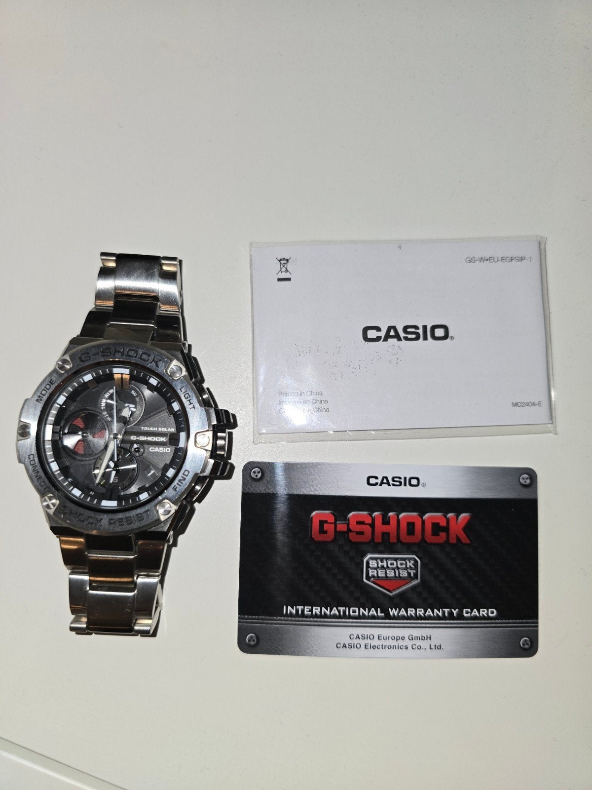 Casio GST-B100D-1A, Sieraden, Tassen en Uiterlijk, Horloges | Heren, Staal, Polshorloge, Ophalen of Verzenden, Zo goed als nieuw