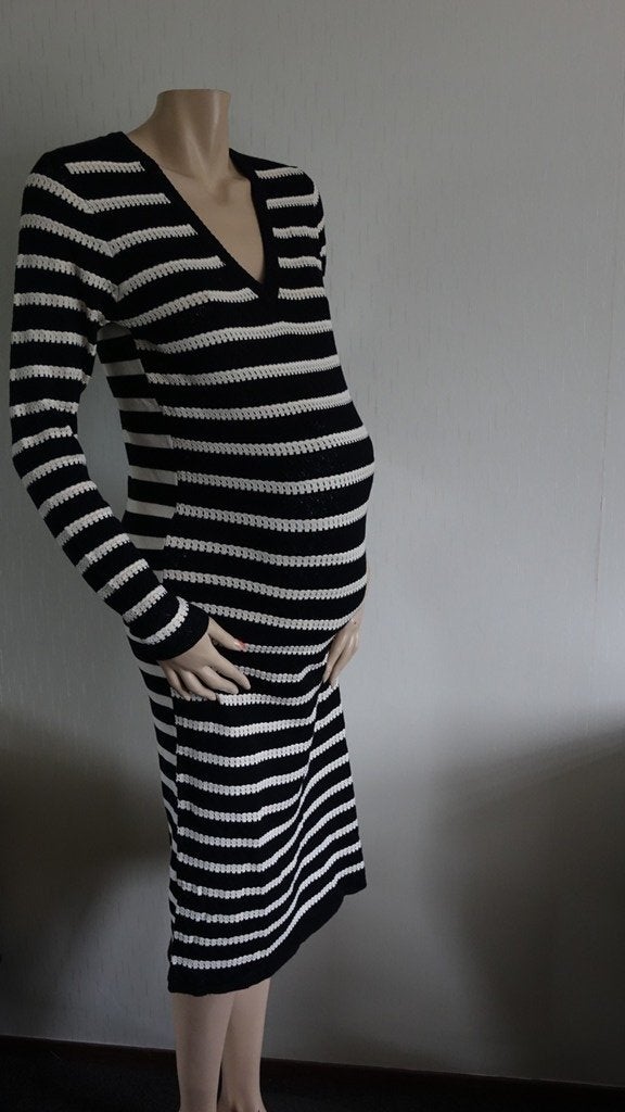 nieuwe zwart ecru gebreide MAMALUCIOUS positiejurk, Kleding | Dames, Jurk, Mamalicious, Nieuw, Meerkleurig