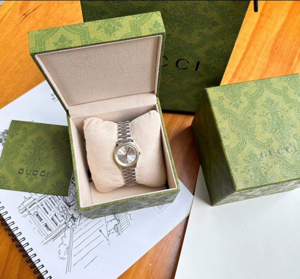 Gucci G-Timeless Dameshorloge 29mm (YA1265063) - Zilver/Goud, Overige merken, Staal, Staal, Polshorloge