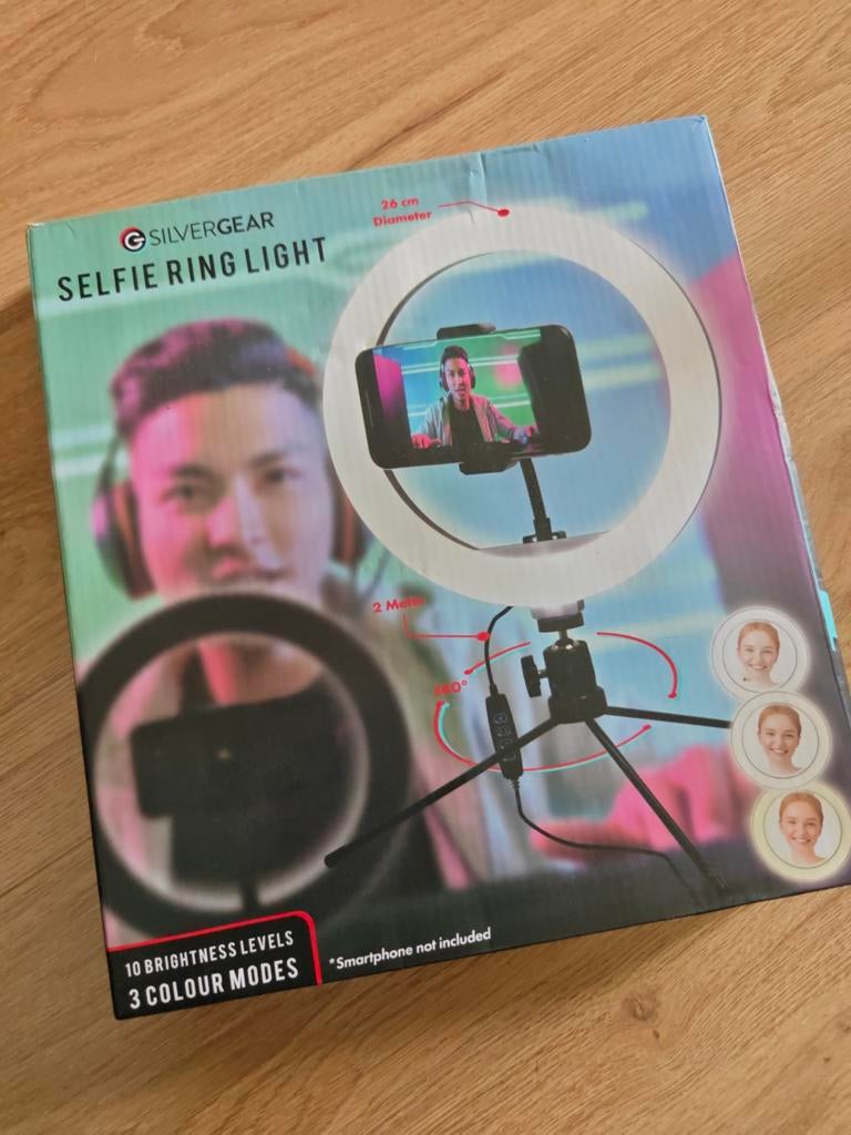 Silvergear Selfie Ring Light 26 cm, Ophalen of Verzenden