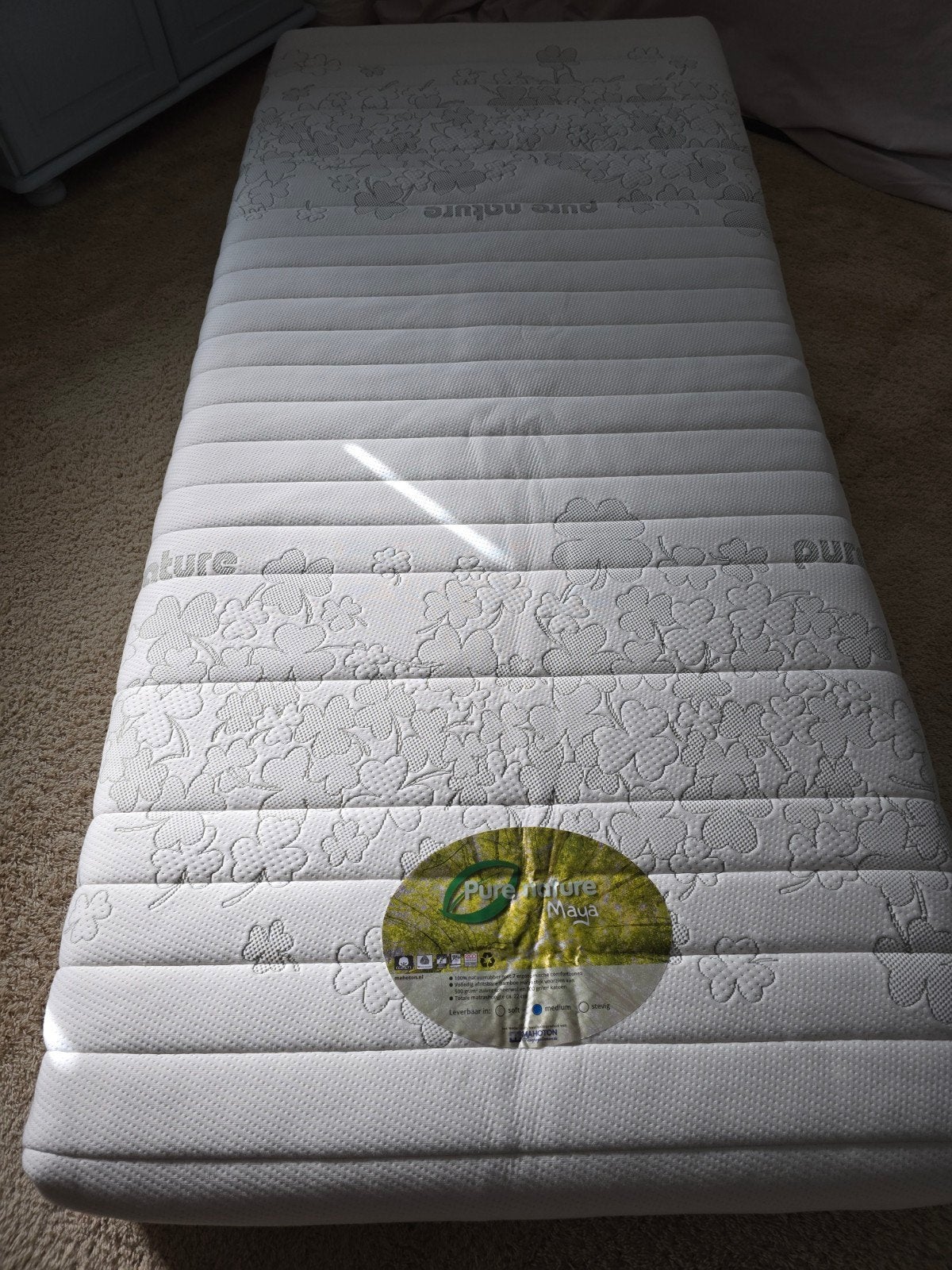 Nieuw latex Mahoton matras medium 90x200cm, Ophalen of Verzenden, Nieuw, Eenpersoons, 90 cm