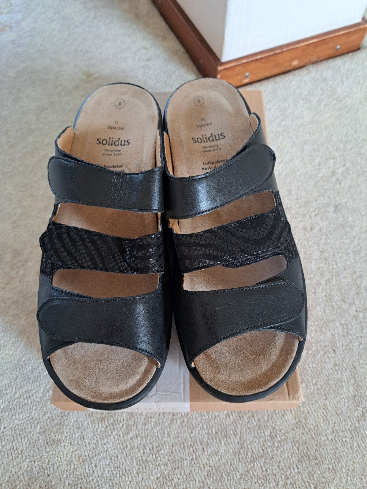 solidus dames slipper maat 9, Slippers, Solidus, Zwart, Nieuw