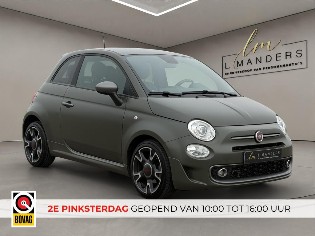 Fiat 500 0.9 TwinAir T Sport 2018 MAT GROEN | Apple CarPlay, Auto's, Keurmerk '100% Onderhouden', Gebruikt, Leder, Handgeschakeld