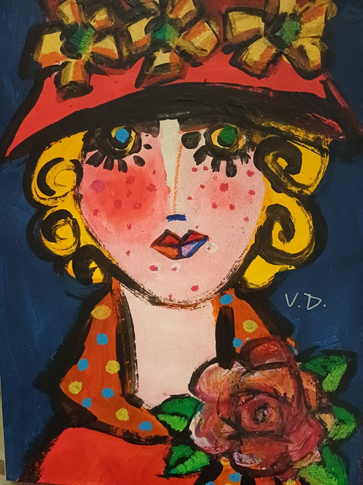 9 moderne schilderijtjes ik denk voorstudies wel gesigneerd, Ophalen of Verzenden