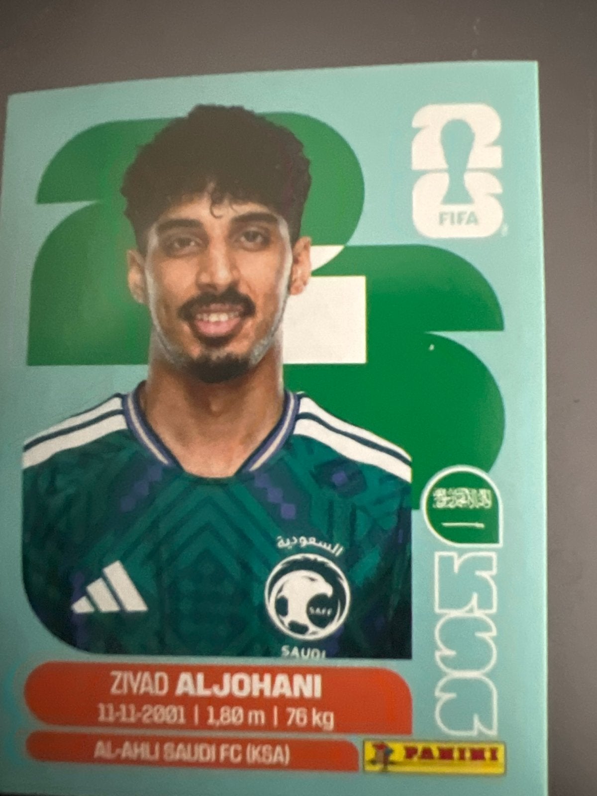 Panini wk 2026Zivad Aljohani Sticker, Verzenden, Nieuw, Buitenlandse clubs, Spelerskaart