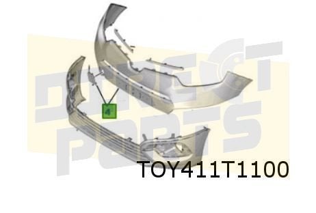 Toyota Pro-Ace City 3/20- (K9) voorbumper bovendeel (te spui, -, Voor, -, Nieuw