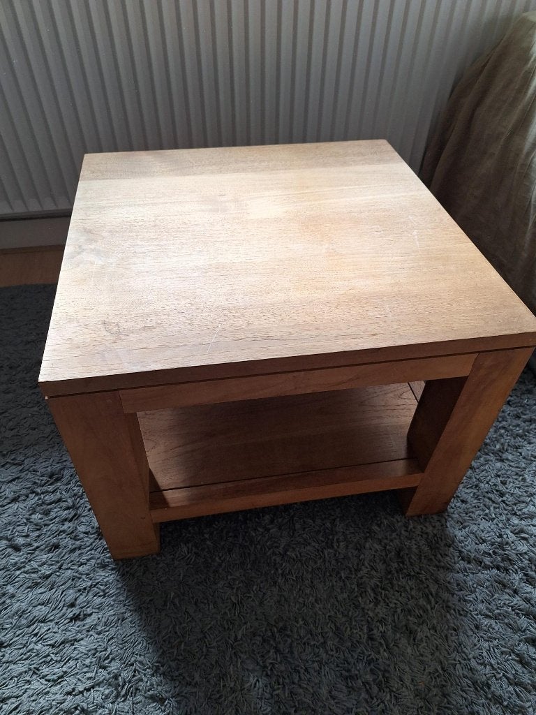 Teak houten salontafel, Ophalen, Gebruikt, 50 tot 100 cm, Teakhout