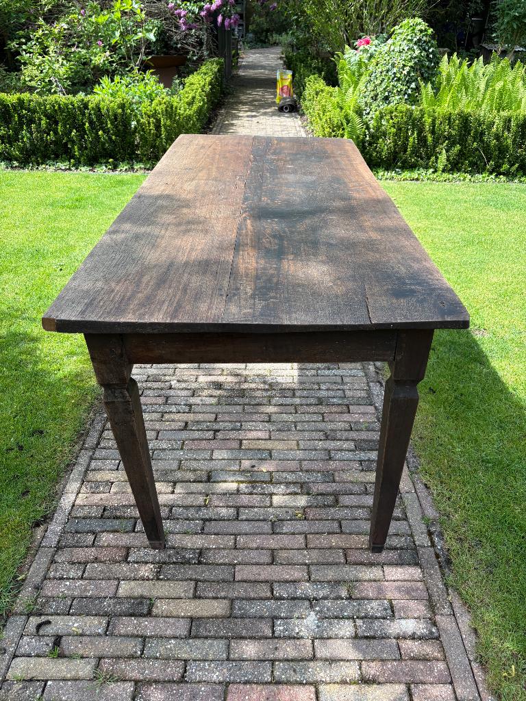 Oude Spaanse klooster eettafel, Huis en Inrichting, Tafels | Eettafels, Ophalen, Gebruikt, Teakhout, 50 tot 100 cm