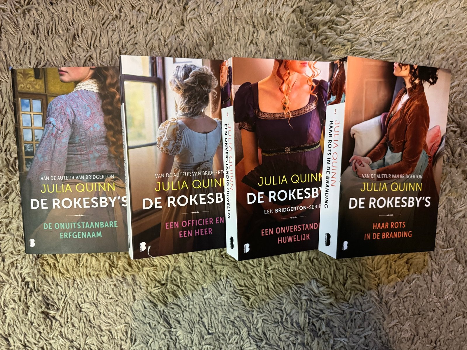 Bridgerton - De Rokesby's serie - Julia Quinn (4 boeken) NL, Boeken, Ophalen of Verzenden, Zo goed als nieuw