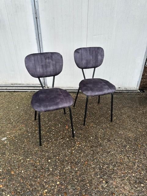 72 restaurant bistro stoelen antraciet adore garbo nieuw!!, Huis en Inrichting, Stoelen, Ophalen, Nieuw, Stof, Grijs