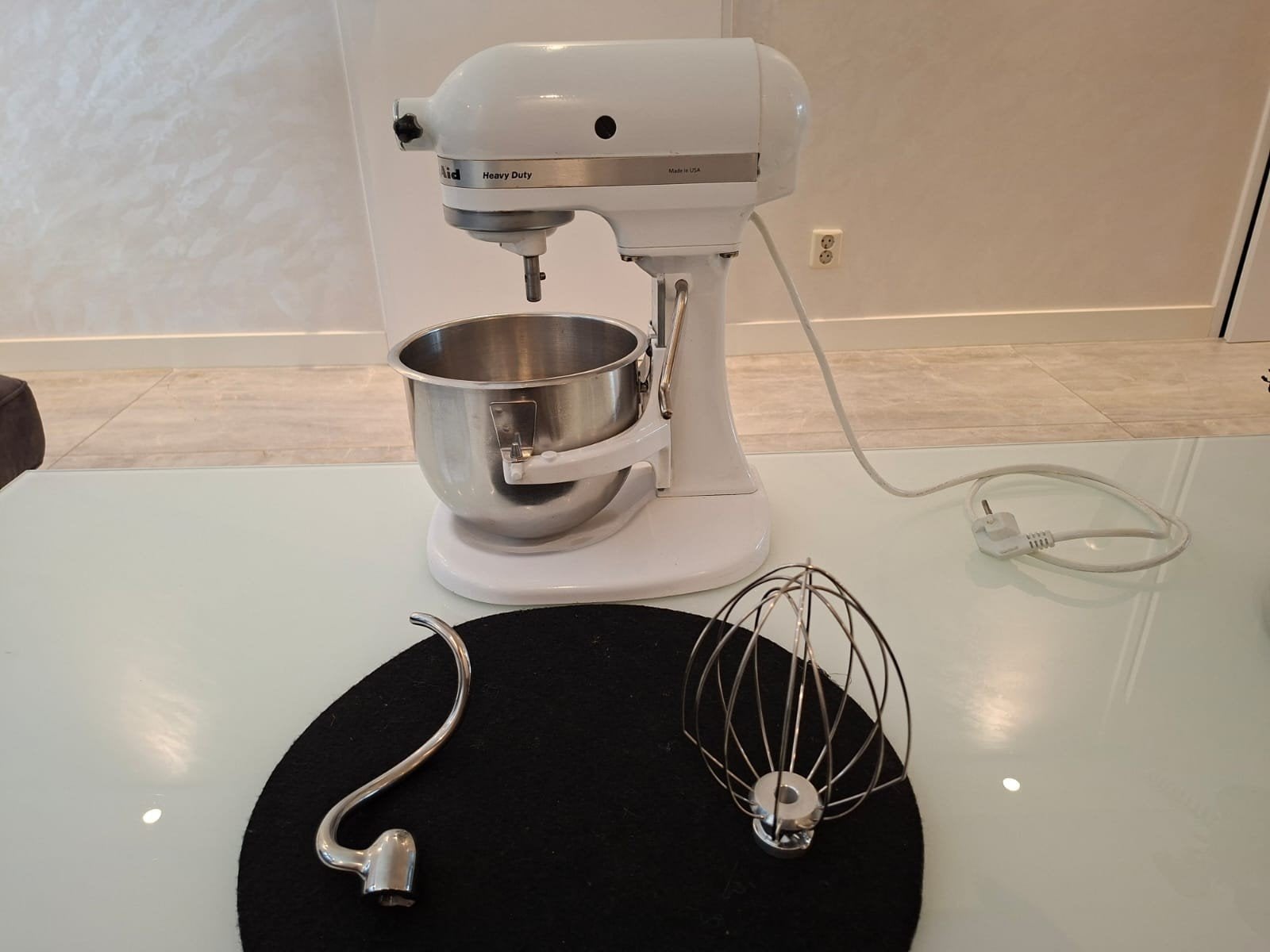 KitchenAid Heavy Duty 5KPM5EWH Keukenmachines, Witgoed en Apparatuur, Keukenmixers, 4 liter of meer, Ophalen of Verzenden, 3 snelheden of meer