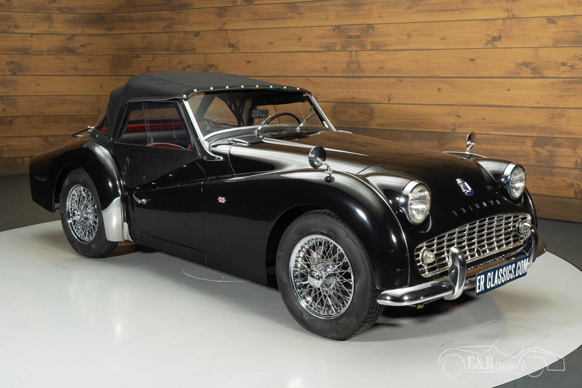 Triumph TR3A Cabriolet | 1961, Auto's, Achterwielaandrijving, Cabriolet, Triumph, Zwart
