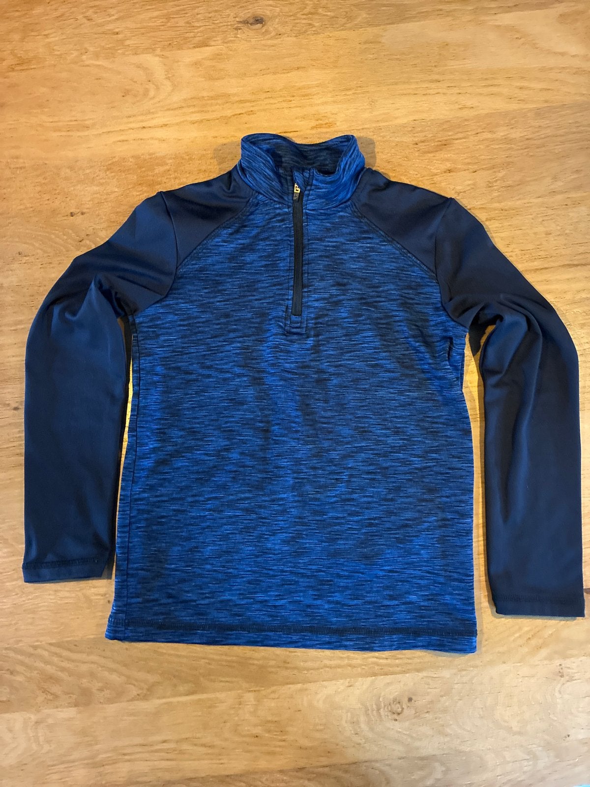 Blauwe ski pully met rits - mt 122/128, Ophalen of Verzenden, Gebruikt, Jongen of Meisje, Sport- of Zwemkleding