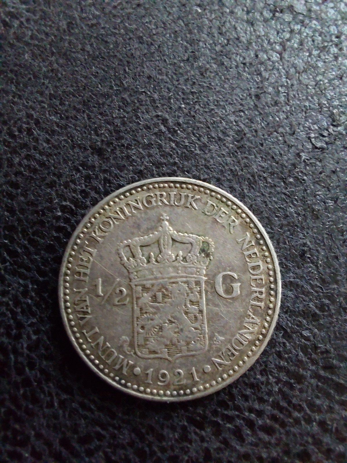 Zilveren ½ Gulden Koningin Wilhelmina 1921, Postzegels en Munten, Munten | Nederland, ½ gulden, Zilver, Ophalen of Verzenden, Koningin Wilhelmina
