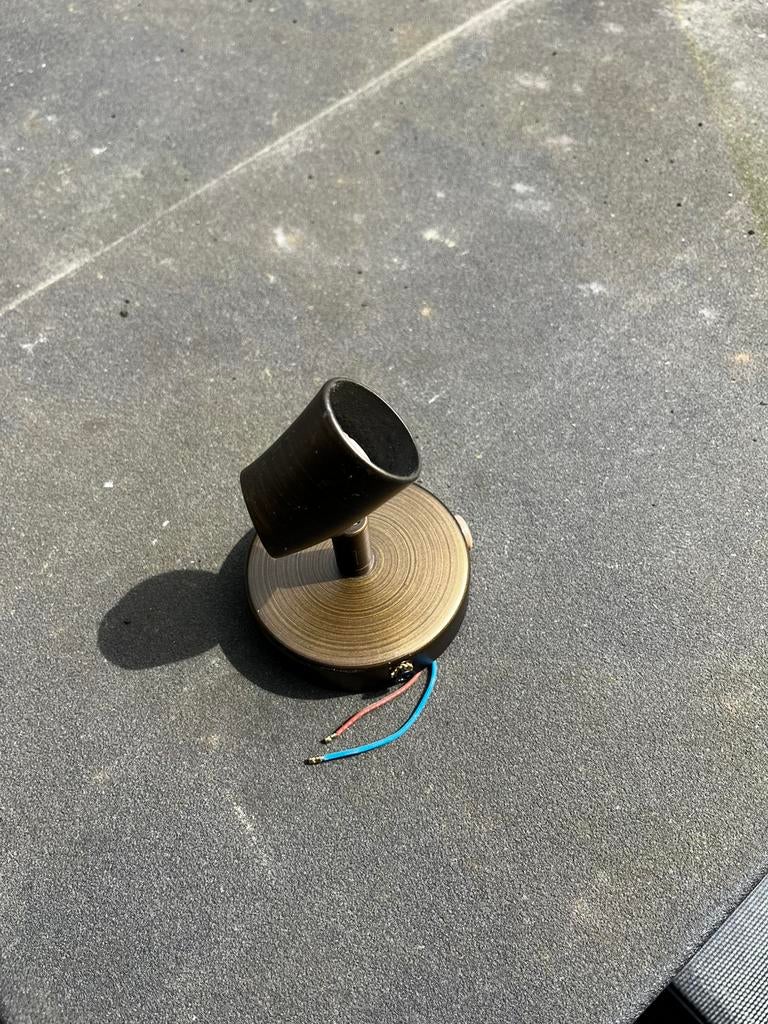 1 spot koperkleur, Huis en Inrichting, Lampen | Spots, Ophalen, Gebruikt, Plafondspot of Wandspot