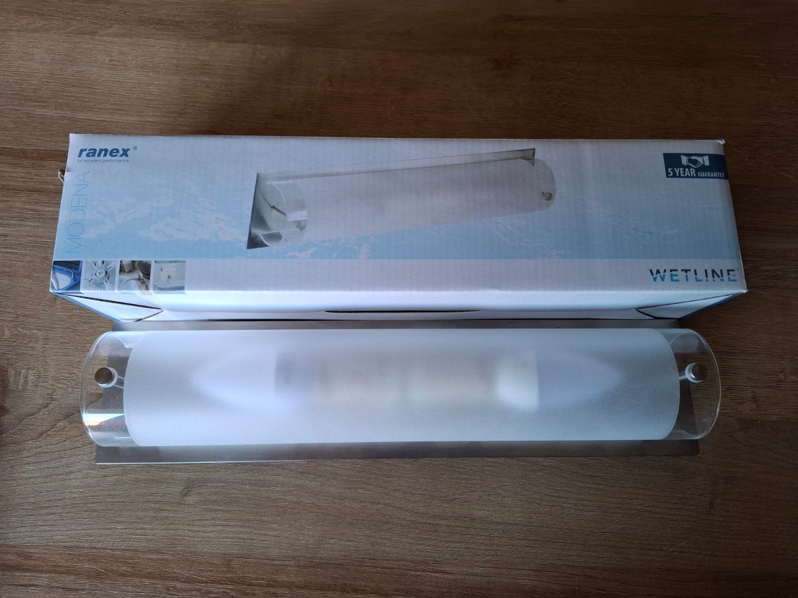 Ranex Badkamerlamp incl. verlichting, Ophalen of Verzenden, Zo goed als nieuw, Rvs, Wastafel