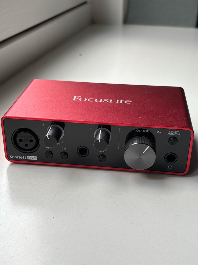 Focusrite Scarlett Solo 3e Gen Audio Interface - Perfecte St, Computers en Software, Geluidskaarten, Zo goed als nieuw, Ophalen of Verzenden