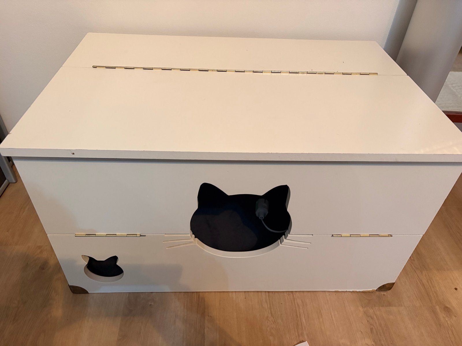 Witte werpkist voor kat / kitten incl verwarmingsmat, Ophalen