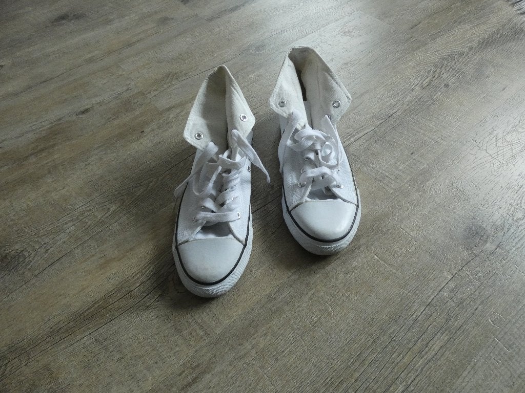 Witte gympen, mt. 40, Ophalen of Verzenden, Zo goed als nieuw, Wit, Sneakers of Gympen