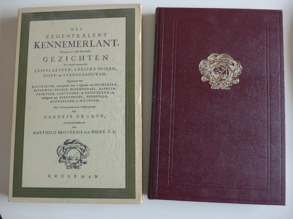 Zegepralent Kennemerlant, Architectuur, Ophalen of Verzenden, Dubbele gravure, 37 cm