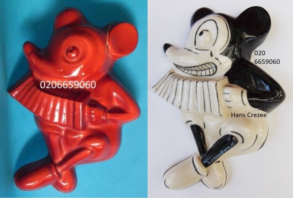 zoek Disney Mickey Mouse figuur Societé ceramique maastricht, Ophalen of Verzenden