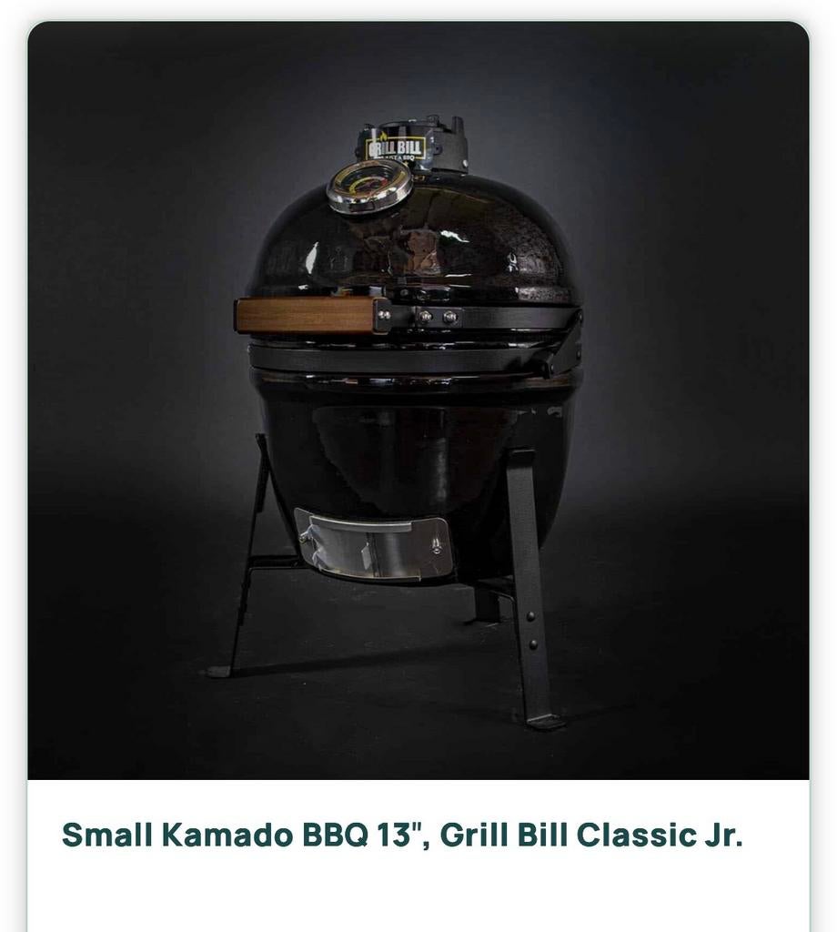 Kamado BBQ 13" Grill Bill Classic Junior (nieuw), Ophalen of Verzenden, Nieuw