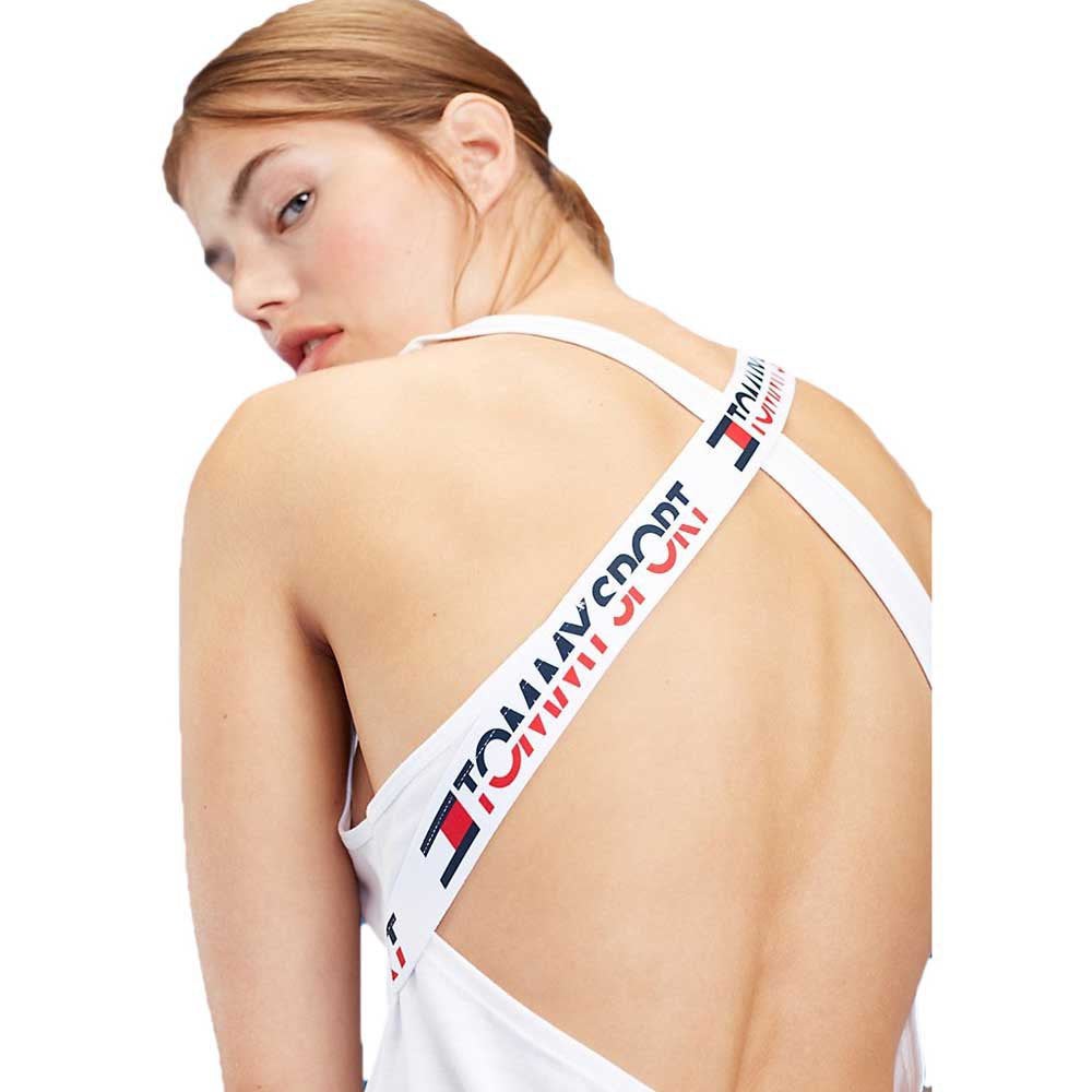 Tommy Hilfiger Sport Tank Top Open Rug, Ophalen, Zwart, Nieuw, Fitness of Aerobics