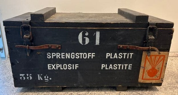 Vintage militaire munitiekist - Explosief Plastit, Ophalen, Overige soorten, Overige gebieden, Kist of Geocache
