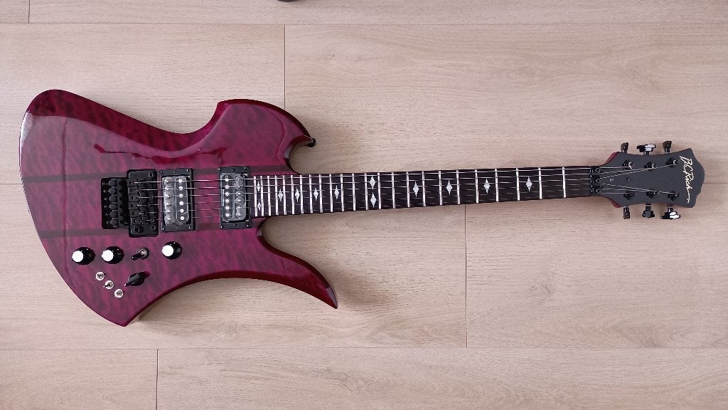 B.C. Rich Mockingbird ST Trans Purple 2012 – NOS/Demo – MIK, Muziek en Instrumenten, Snaarinstrumenten | Gitaren | Elektrisch