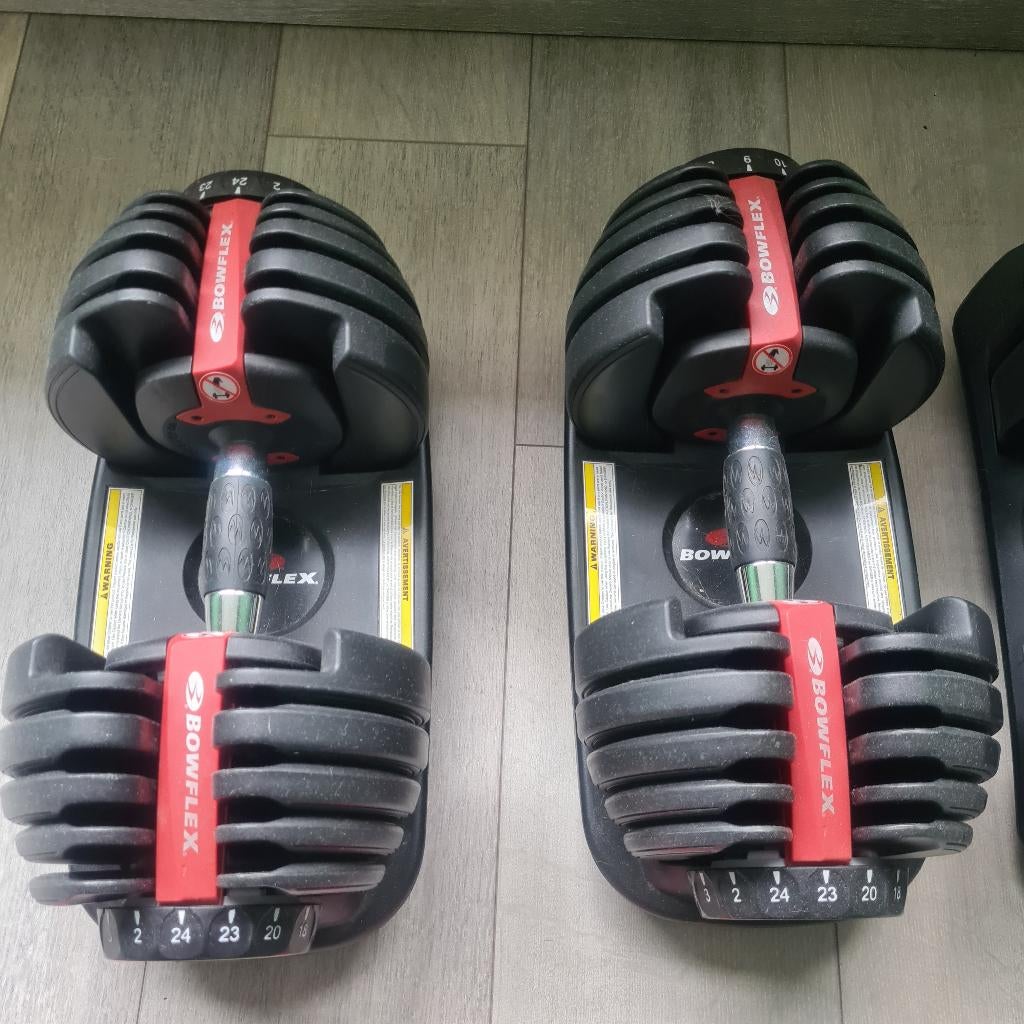 Gewichten bowflex + standaard, Sport en Fitness, Fitnessmaterialen, Ophalen, Zo goed als nieuw, Dumbbell