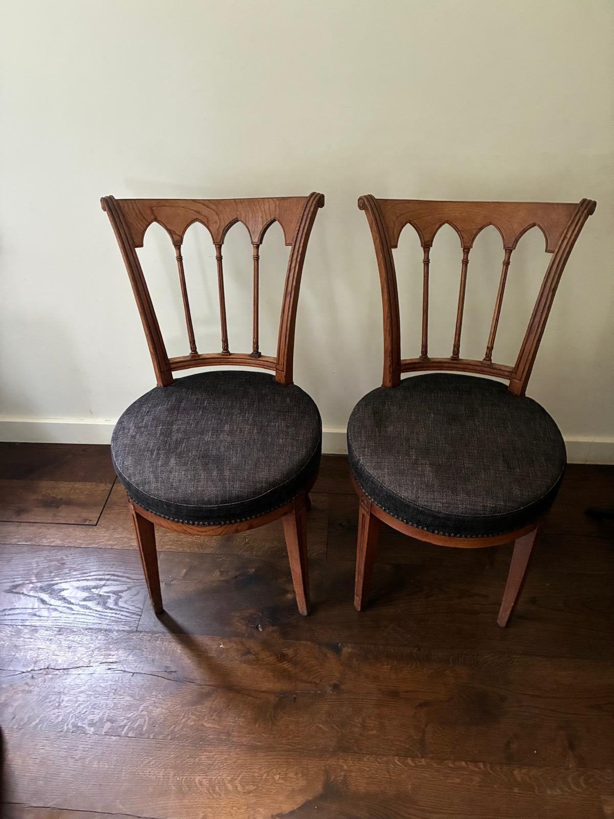 3 Louis XVI stoeltjes gerestaureerd, Antiek en Kunst, Antiek | Meubels | Stoelen en Banken, Ophalen of Verzenden