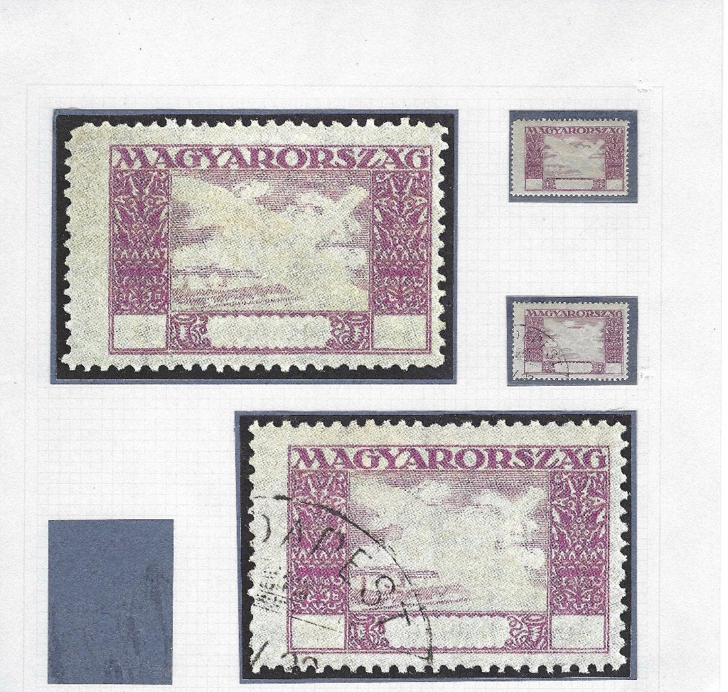 Hongarije 1924 Icarus zegel met ontbrekende waarde en kleur, Ophalen of Verzenden, Buitenland