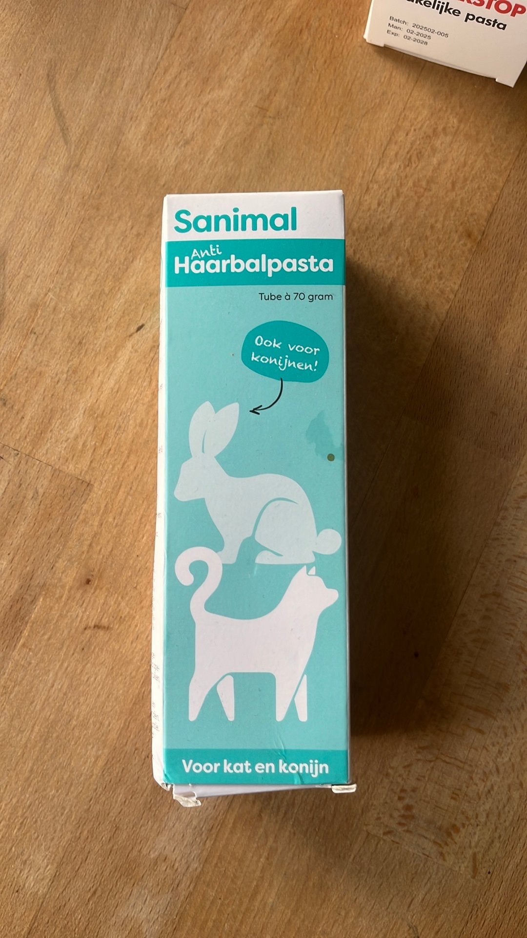 Sanimal anti haarbalpasta, Ophalen, Kat