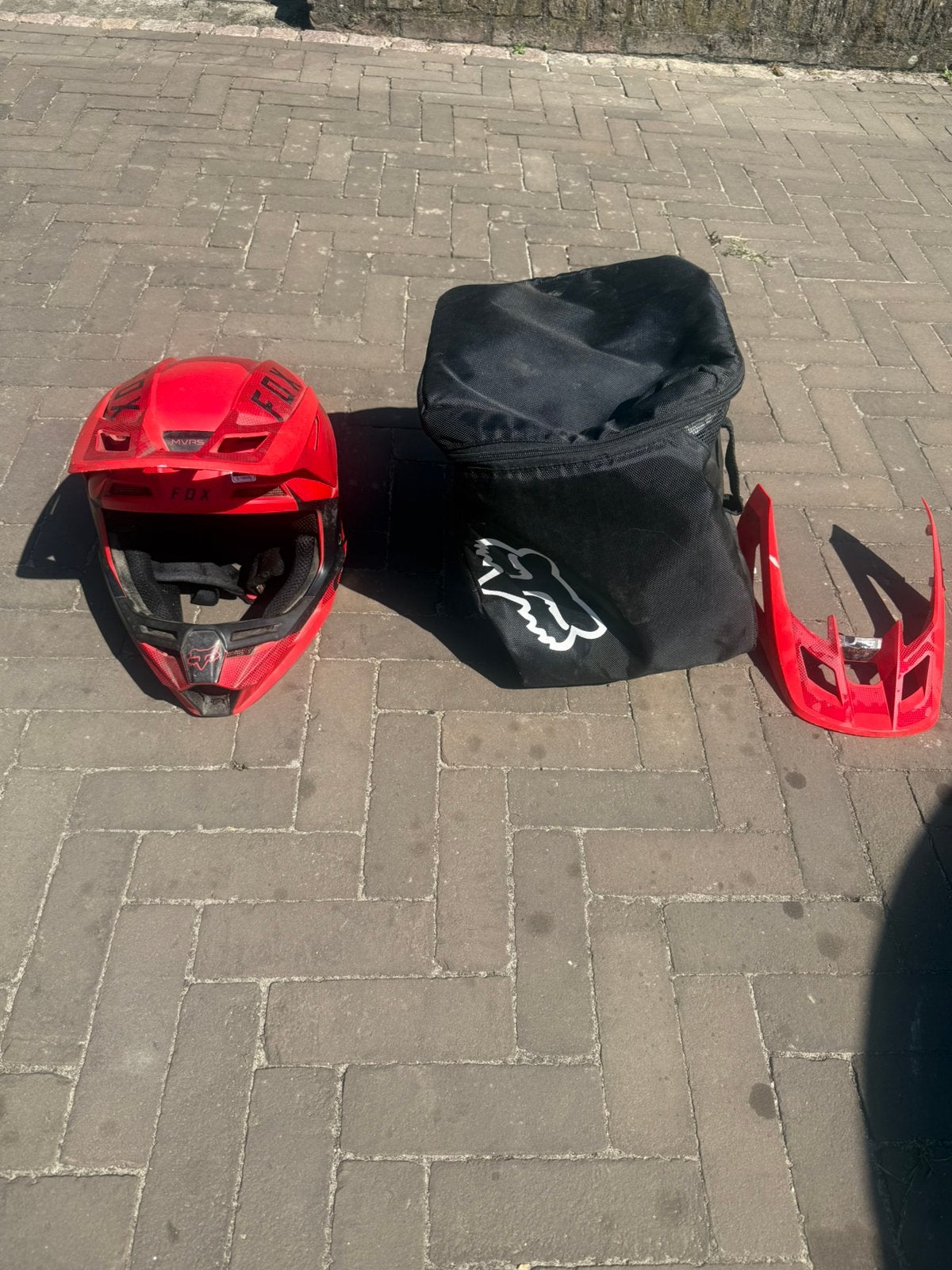 Fox v2 crosshelm maat m rood, Ophalen of Verzenden, Tweedehands, Offroadhelm, Overige merken
