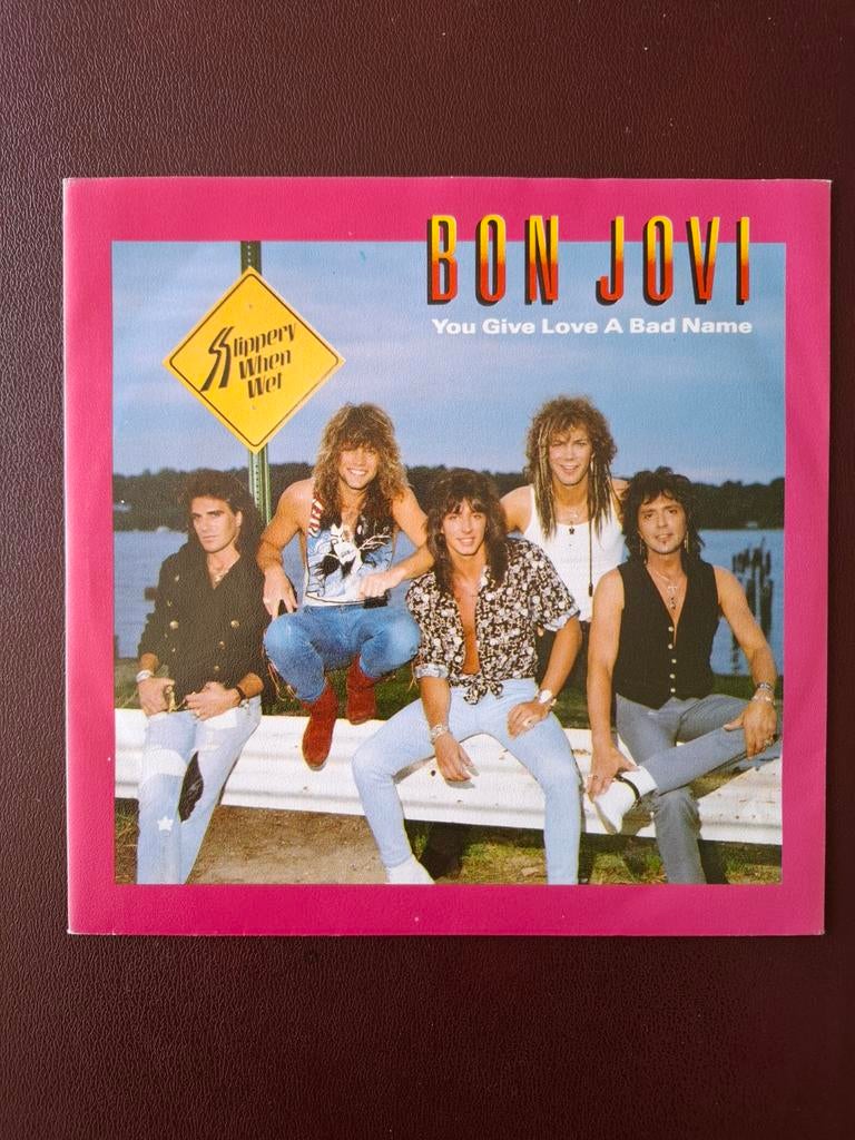 Bon Jovi - You Give Love A Bad Name (Single), Cd's en Dvd's, Vinyl Singles, Gebruikt, Fotohoes, 7 inch, Ophalen of Verzenden
