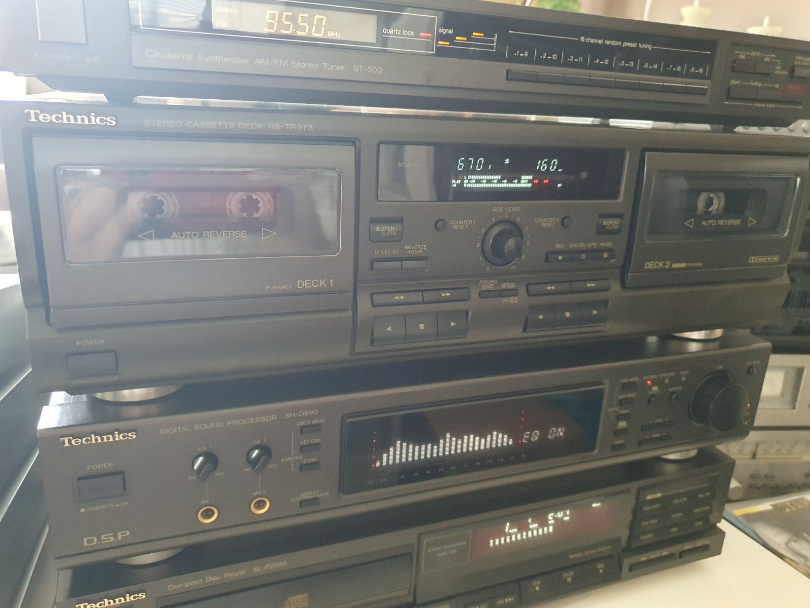 Technics Hifi Set: Tuner, Cassettedeck, DSP, CD-speler, Ophalen, Gebruikt, Cassettedeck, Overige merken