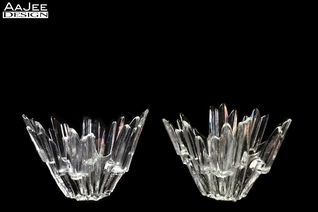 2 x Humppila – Tauno Wirkkala – Revontulet – Noorderlicht, Gebruikt, Schaal, Ophalen of Verzenden, Glas