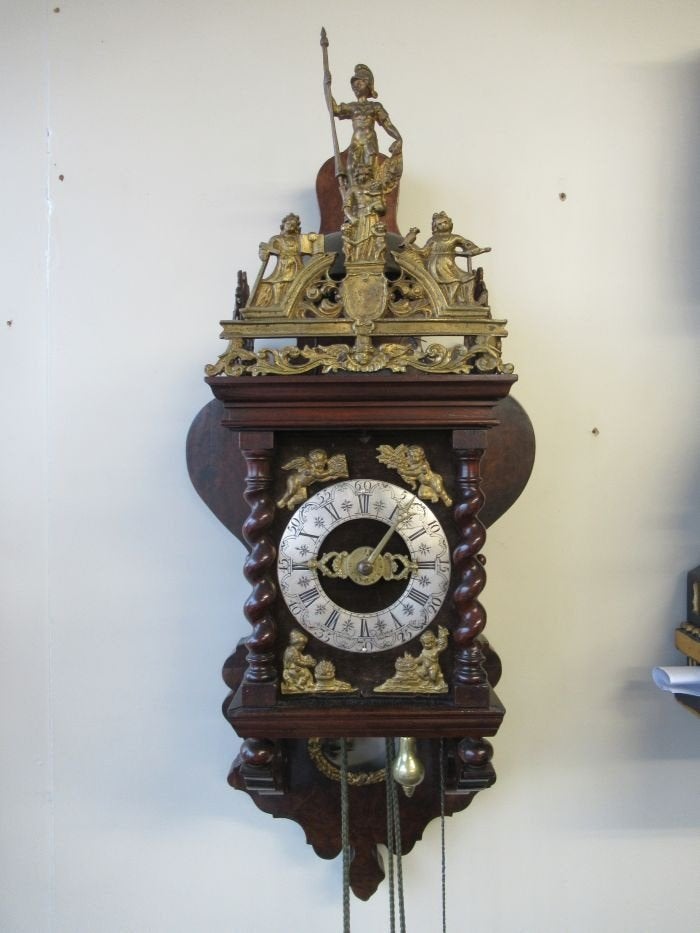 Oer 10297 ANTIEKE vroeg 18e eeuwse Zaanse klok "Jan Koogies", Antiek en Kunst, Antiek | Klokken, Ophalen
