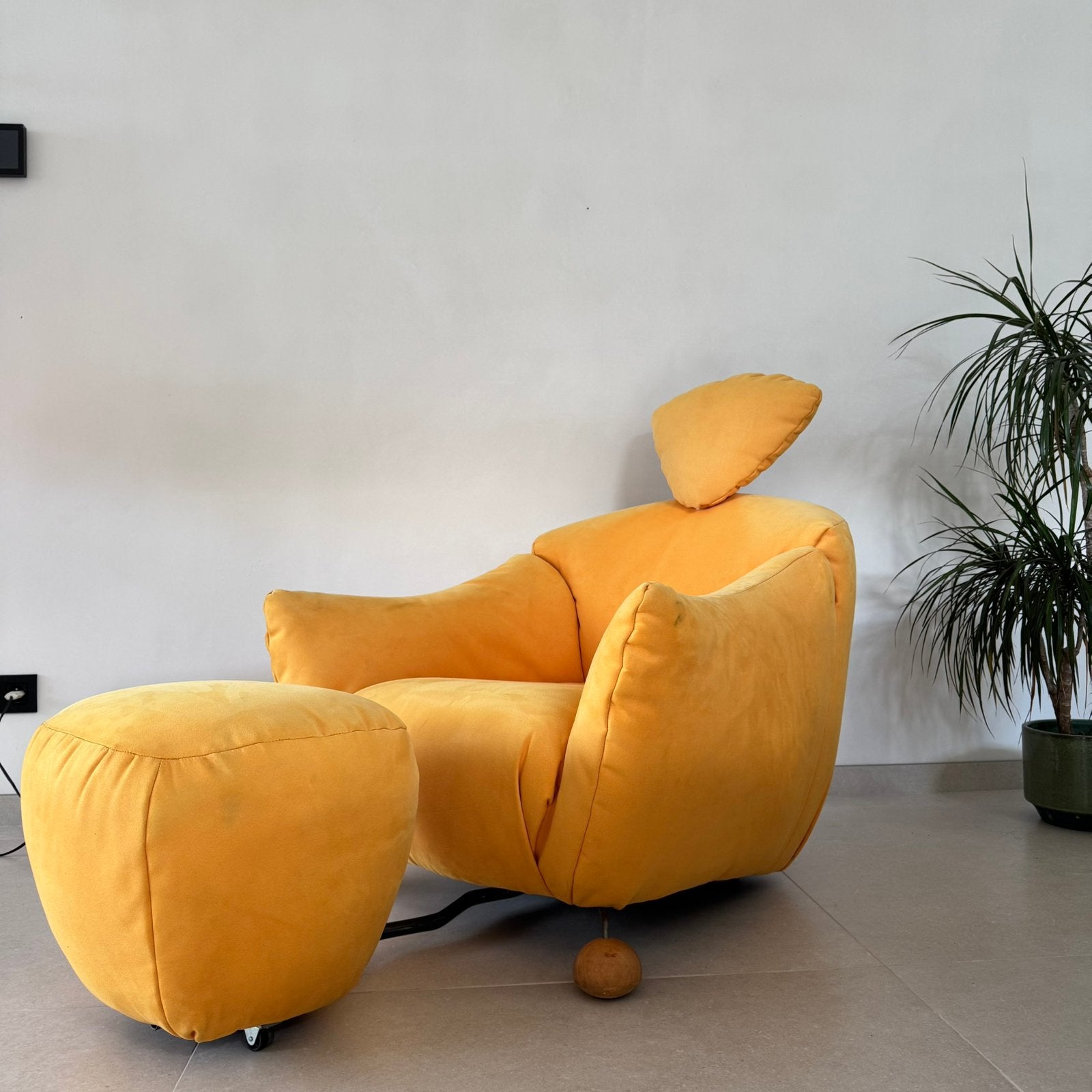 Vintage set van 2 fauteuils - Ettore Sottsass, Ophalen, 75 tot 100 cm, Stof, 50 tot 75 cm