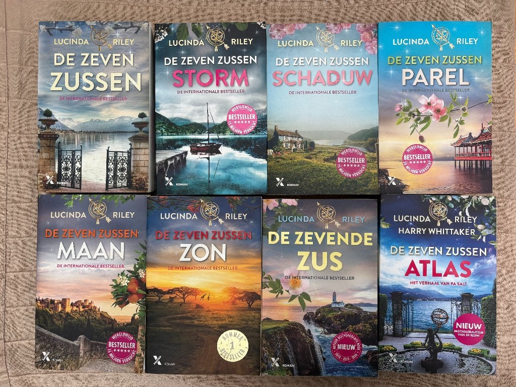 De Zeven Zussen, complete serie, boeken, Roman, Boeken, Ophalen of Verzenden, Gelezen, Lucinda Riley, Nederland