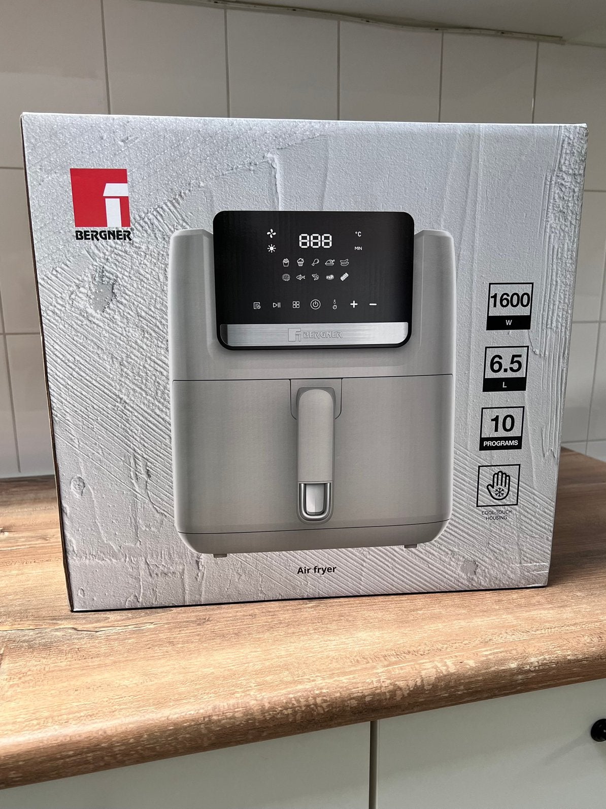 Bergner digitale airfryer heteluchtfriteuse beige. Nieuw!, Ophalen of Verzenden, Nieuw, Airfryer XL