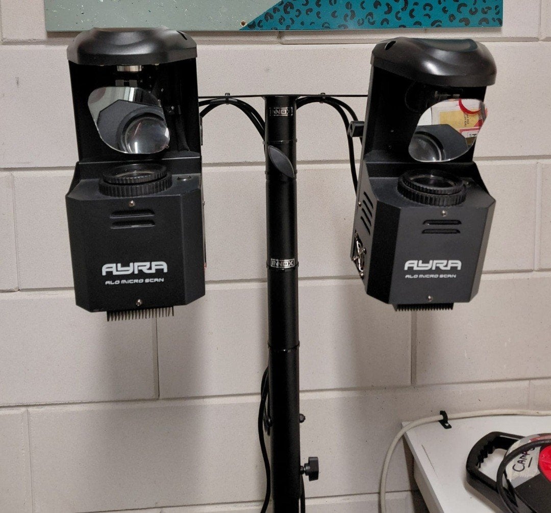 2x Ayra Alo Micro Scan lichteffecten, Ophalen of Verzenden, Gebruikt, Licht, Geluidgestuurd